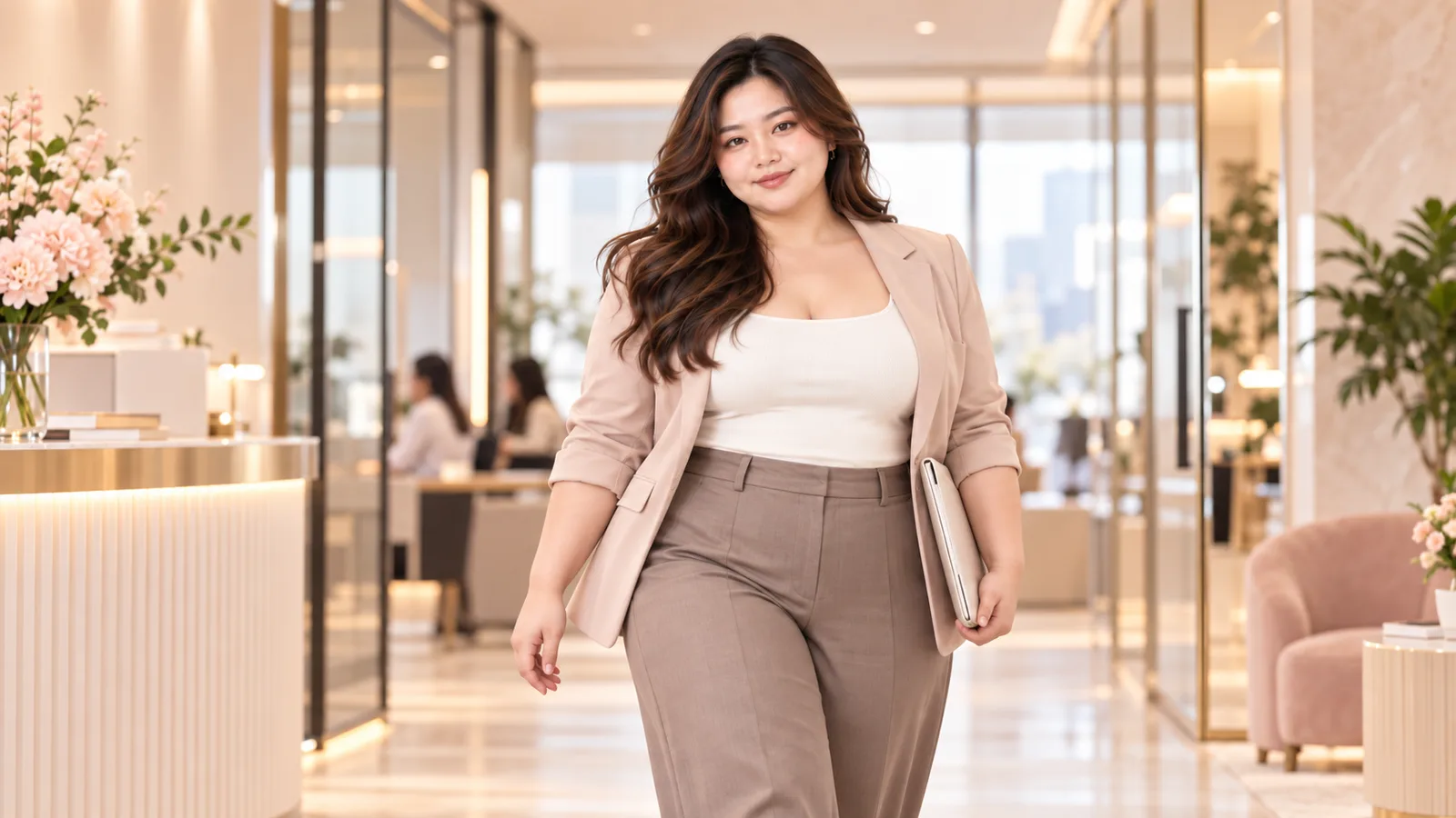 ชุดทำงานสาวอวบ ใส่อะไรดี ดูเรียบร้อย มืออาชีพ ใส่สบายทั้งวัน
